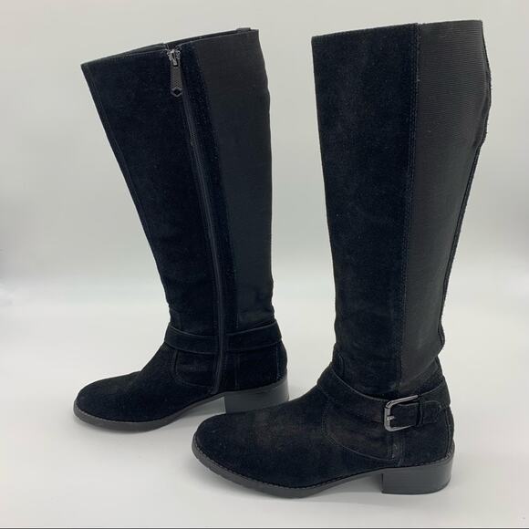 Donald Pliner Beso Black Suede Stretch Boot-8.5 - Picture 3 of 10